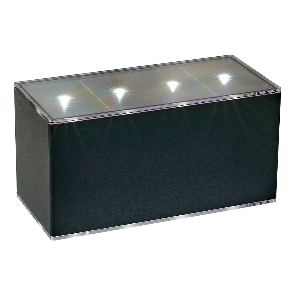 Applique Solaire Haut/Bas 3000K Alu IP65